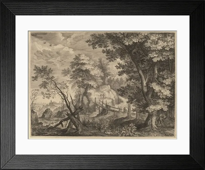 Framed Print : Woodland Scene, probably c. 1609. Creator: Aegidius Sadeler II Framed Print : Woodland Scene, probably c. 1609. Creator: Aegidius Sadeler II