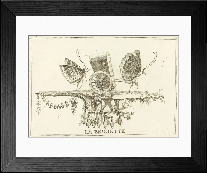 Framed Print : La Brouette, in or after 1756. Creator: Charles-Germain de Saint-Aubin Framed Print : La Brouette, in or after 1756. Creator: Charles-Germain de Saint-Aubin