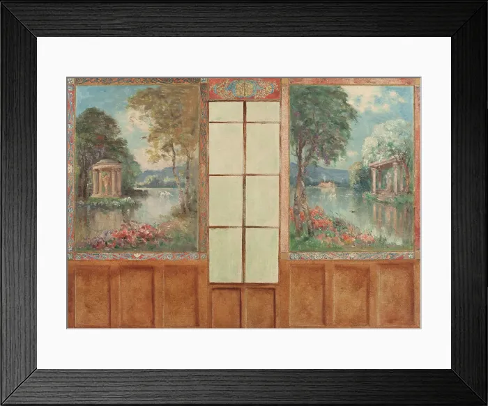Framed Print : Esquisse pour la mairie de Joinville-le-Pont : Le lac d'amour, c.1918. Creator: Marie Joseph Leon Iwill Framed Print : Esquisse pour la mairie de Joinville-le-Pont : Le lac d'amour, c.1918. Creator: Marie Joseph Leon Iwill