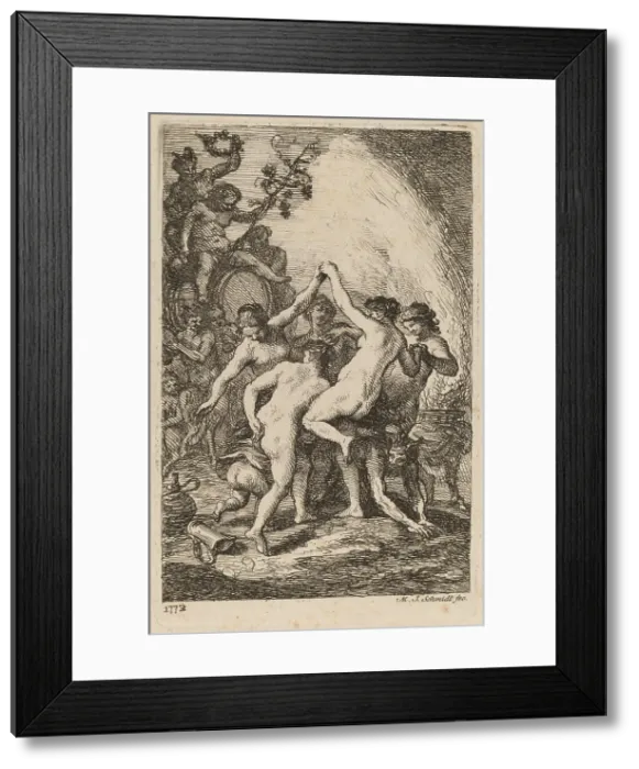 Framed Print : The Triumph of Bacchus with Dancing Nymphs, 1773. Creator: Martin Johann Schmidt Framed Print : The Triumph of Bacchus with Dancing Nymphs, 1773. Creator: Martin Johann Schmidt