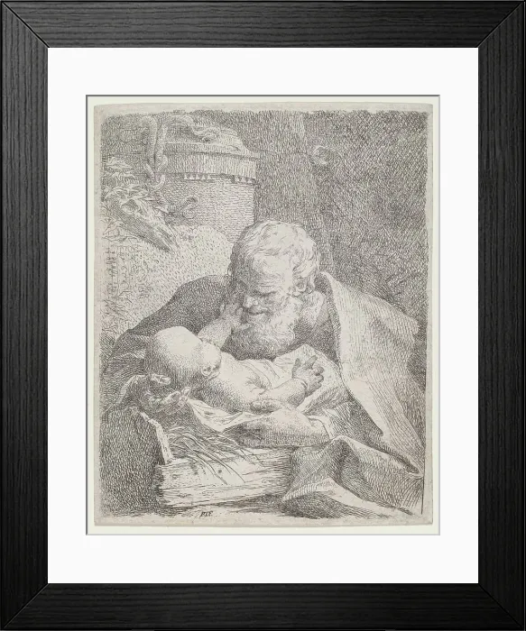 Framed Print : Saint Joseph with the Christ Child, c. 1720. Creator: Paul Troger Framed Print : Saint Joseph with the Christ Child, c. 1720. Creator: Paul Troger