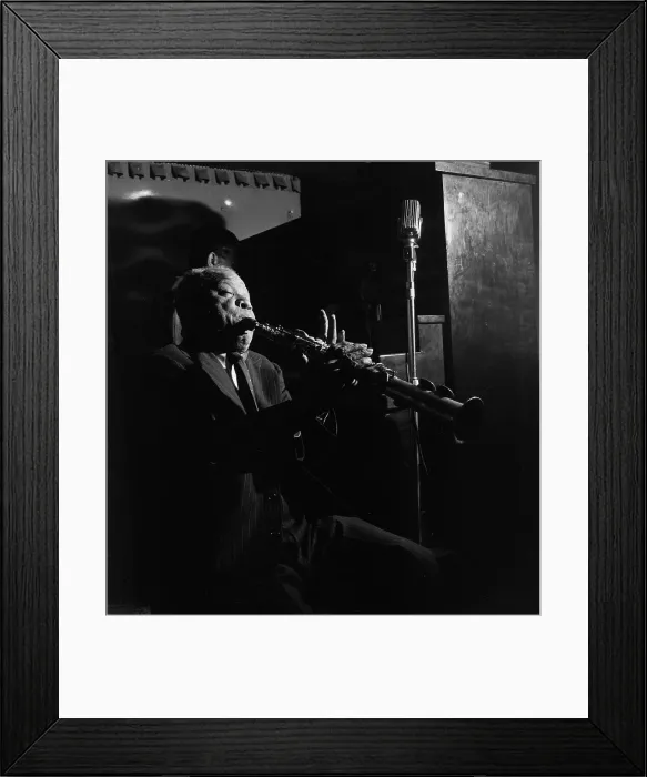 Framed Print : Portrait of Sidney Bechet, Jimmy Ryan's (Club), New York, N.Y. ca. June 1947. Creator: William Paul Gottlieb Framed Print : Portrait of Sidney Bechet, Jimmy Ryan's (Club), New York, N.Y. ca. June 1947. Creator: William Paul Gottlieb