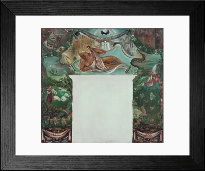 Framed Print : Esquisse pour l'escalier d'honneur de la mairie du 13ème arrondissemnent de Paris... c.1933. Creator: Sylvie Feron-Baucher Framed Print : Esquisse pour l'escalier d'honneur de la mairie du 13ème arrondissemnent de Paris... c.1933. Creator: Sylvie Feron-Baucher