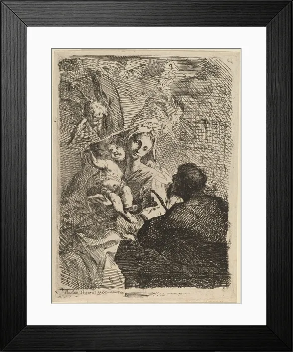 Framed Print : The Rest on the Flight into Egypt, 1721. Creator: Paul Troger Framed Print : The Rest on the Flight into Egypt, 1721. Creator: Paul Troger