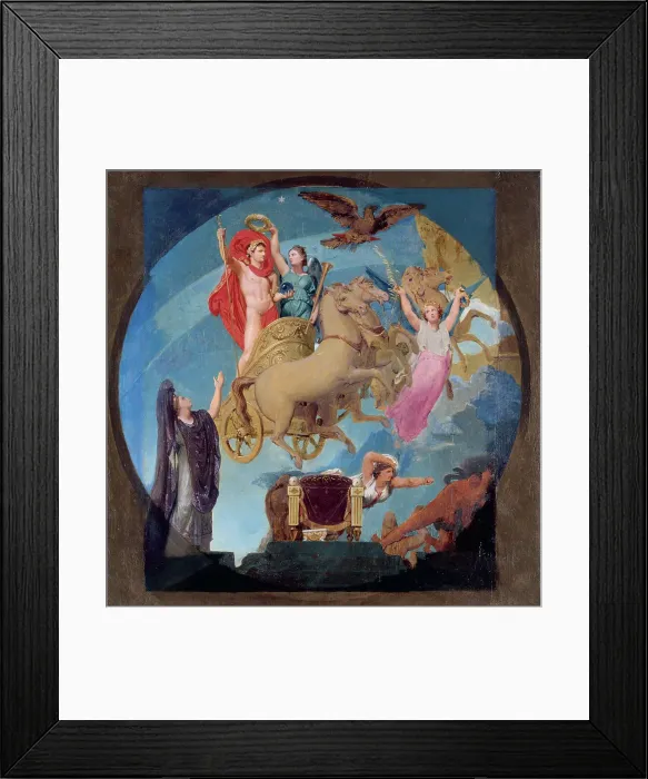 Framed Print : Esquisse pour l'Hôtel de Ville de Paris : Apothéose de Napoléon Ier, end of 1853. Creator: Jean-Auguste-Dominique Ingres Framed Print : Esquisse pour l'Hôtel de Ville de Paris : Apothéose de Napoléon Ier, end of 1853. Creator: Jean-Auguste-Dominique Ingres