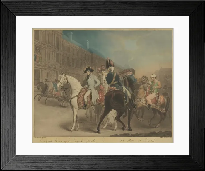 Framed Print : Bonaparte Reviewing the Consular Guard (La Revue du Quintidi). Creator: Charles Turner Framed Print : Bonaparte Reviewing the Consular Guard (La Revue du Quintidi). Creator: Charles Turner