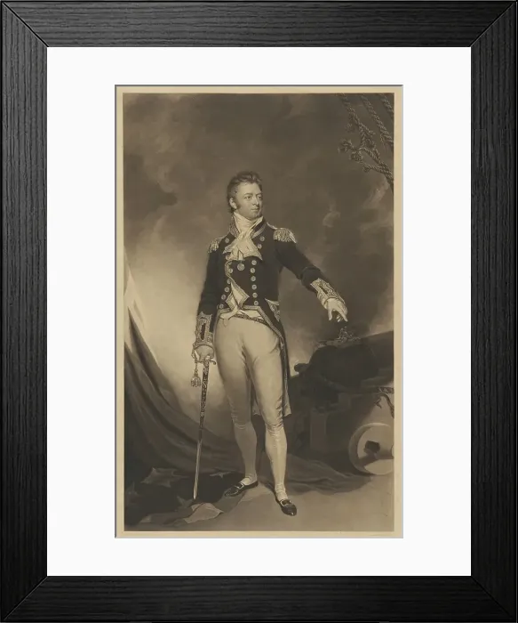 Framed Print : Sir Philip Bowes Vere Broke, published 1816. Creator: Charles Turner Framed Print : Sir Philip Bowes Vere Broke, published 1816. Creator: Charles Turner