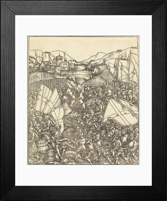 Framed Print : The War at Hainault. Creator: Hans Springinklee Framed Print : The War at Hainault. Creator: Hans Springinklee