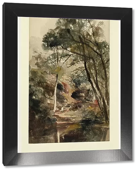 A Wooded River Landscape, 1839 / 40. Creator: Peter de Wint