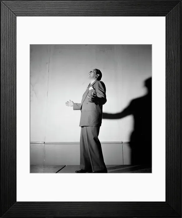 Framed Print : Portrait of Cab Calloway, Columbia studio, New York, N.Y. ca. Mar. 1947. Creator: William Paul Gottlieb Framed Print : Portrait of Cab Calloway, Columbia studio, New York, N.Y. ca. Mar. 1947. Creator: William Paul Gottlieb