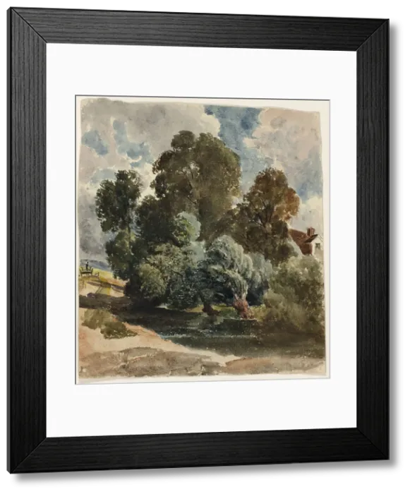 Framed Print : Grove of Trees (recto), c. 1830. Creator: Peter de Wint Framed Print : Grove of Trees (recto), c. 1830. Creator: Peter de Wint