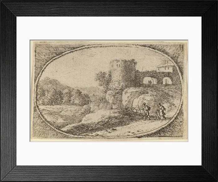 Framed Print : The Large Round Tower. Creator: Herman van Swanevelt Framed Print : The Large Round Tower. Creator: Herman van Swanevelt