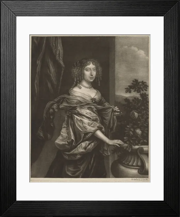 Framed Print : Portrait of a Lady beside a Rose Bush, c. 1655. Creator: Wallerant Vaillant Framed Print : Portrait of a Lady beside a Rose Bush, c. 1655. Creator: Wallerant Vaillant