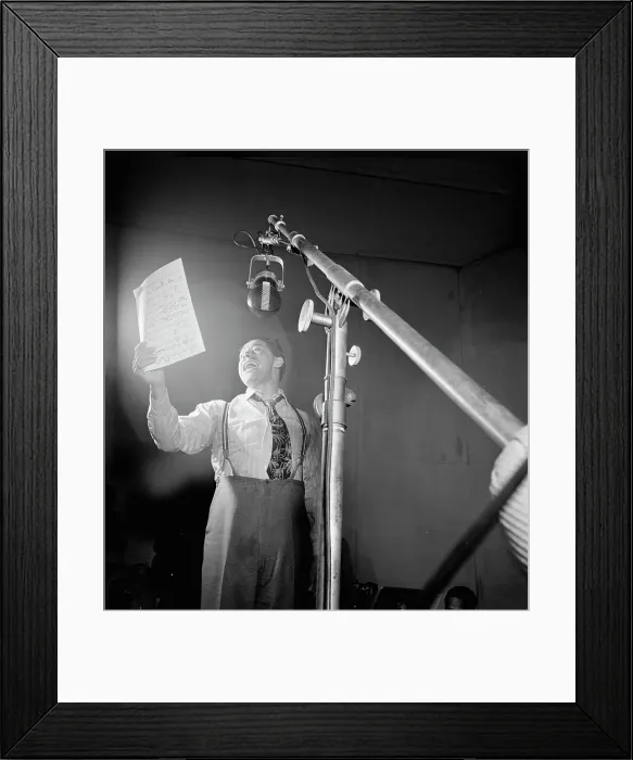 Framed Print : Portrait of Cab Calloway, Columbia studio, New York, N.Y. ca. Mar. 1947. Creator: William Paul Gottlieb