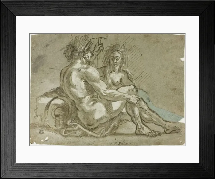 Framed Print : River God and a Nymph, n.d Framed Print : River God and a Nymph, n.d