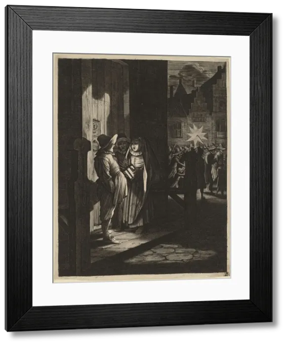 Framed Print : The Star of Kings, a Night Piece, 1630. Creator: Jan van de Velde II Framed Print : The Star of Kings, a Night Piece, 1630. Creator: Jan van de Velde II