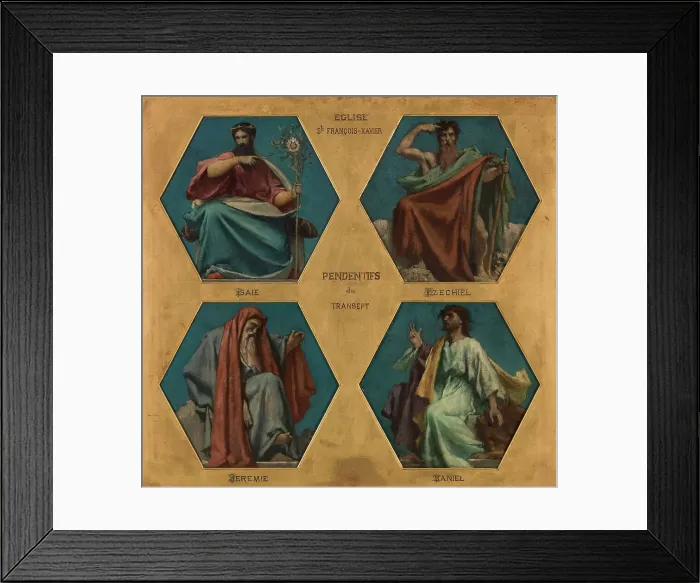 Framed Print : Esquisse pour l'église Saint François Xavier : Isaïe, 1875. Creator: Jules Elie Delaunay Framed Print : Esquisse pour l'église Saint François Xavier : Isaïe, 1875. Creator: Jules Elie Delaunay