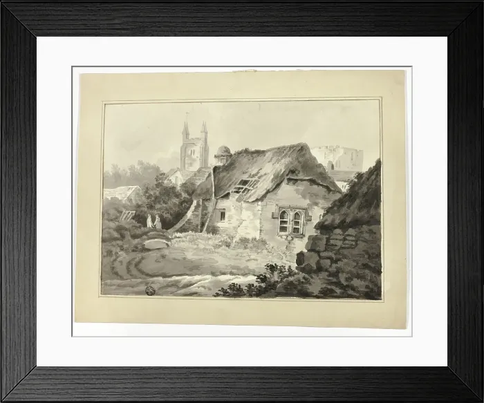 Framed Print : Cottages and Spires, n.d. Creator: Unknown Framed Print : Cottages and Spires, n.d. Creator: Unknown