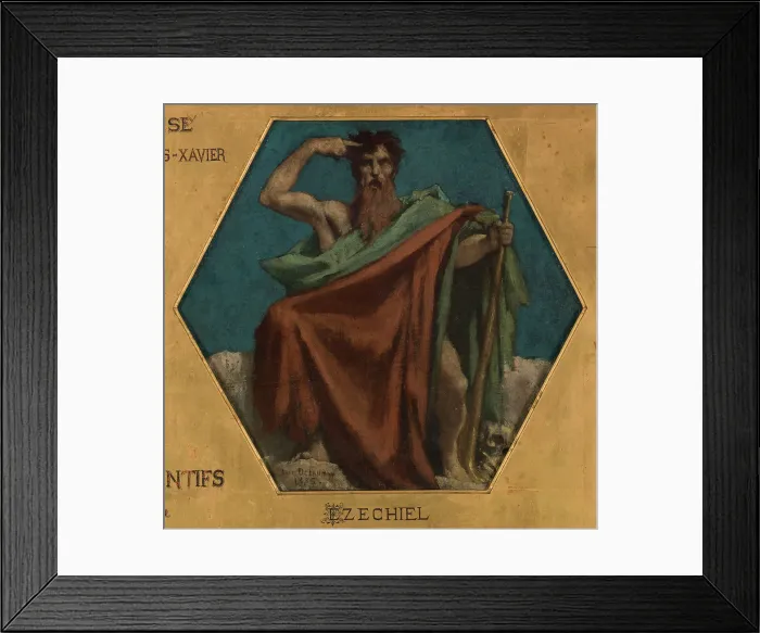 Framed Print : Esquisse pour l'église Saint François Xavier : Ezéchiel, 1875. Creator: Jules Elie Delaunay Framed Print : Esquisse pour l'église Saint François Xavier : Ezéchiel, 1875. Creator: Jules Elie Delaunay