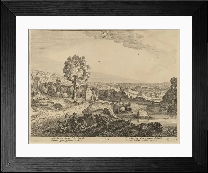 Framed Print : July. Creator: Jan van de Velde II Framed Print : July. Creator: Jan van de Velde II