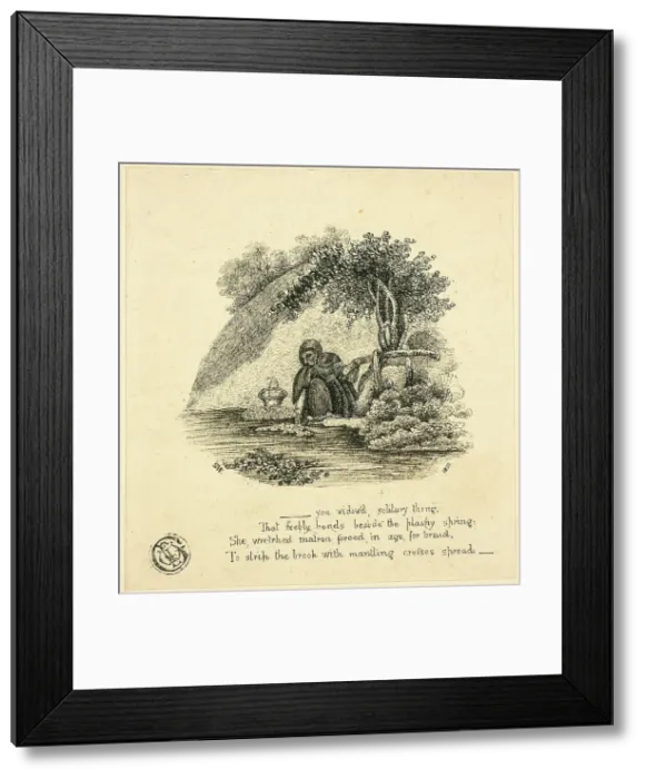 Framed Print : Yon Widow'd Solitary Thing, 1833. Creator: Unknown Framed Print : Yon Widow'd Solitary Thing, 1833. Creator: Unknown
