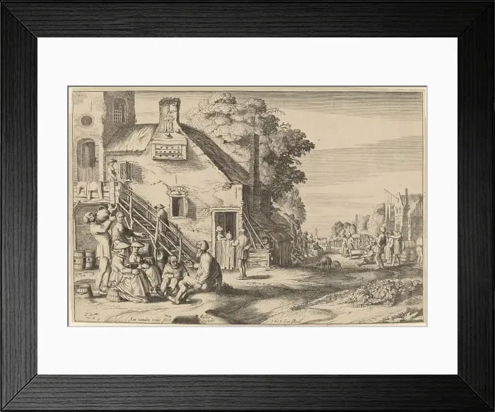 Framed Print : Spring (Village Fair before an Inn), 1617. Creator: Jan van de Velde II Framed Print : Spring (Village Fair before an Inn), 1617. Creator: Jan van de Velde II