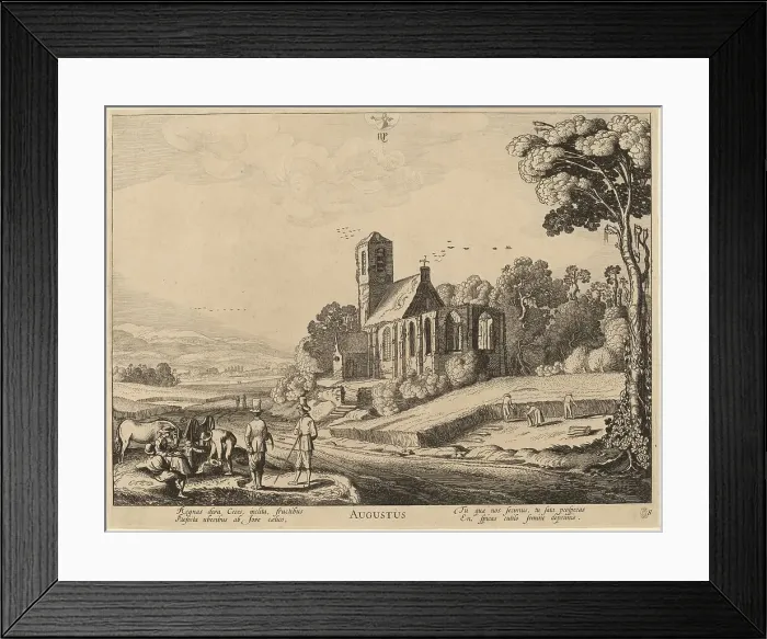 Framed Print : August. Creator: Jan van de Velde II Framed Print : August. Creator: Jan van de Velde II