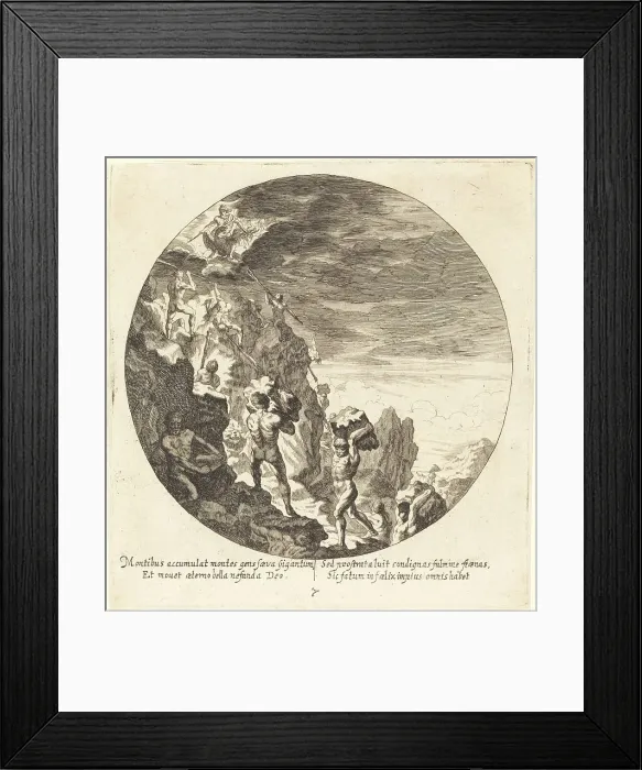 Framed Print : Giants Repelled by Jove, 1665. Creator: Georg Andreas Wolfgang