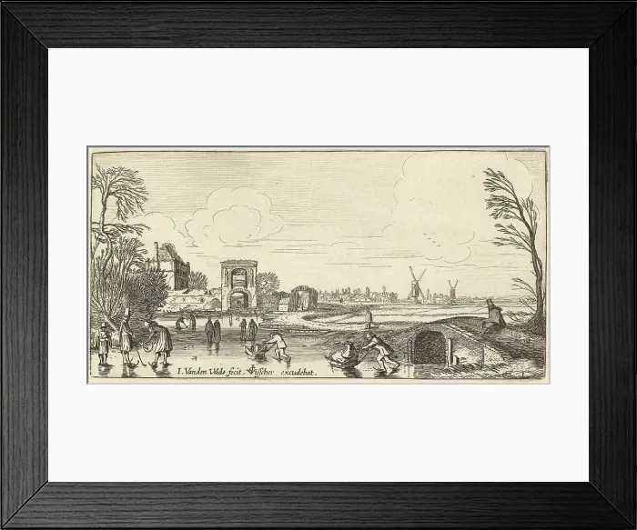 Framed Print : Winter Landscape. Creator: Jan van de Velde II Framed Print : Winter Landscape. Creator: Jan van de Velde II