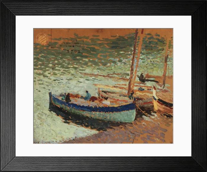 Framed Print : Barques au port, between 1930 and 1932. Creator: Henri Jean Guillaume Martin Framed Print : Barques au port, between 1930 and 1932. Creator: Henri Jean Guillaume Martin