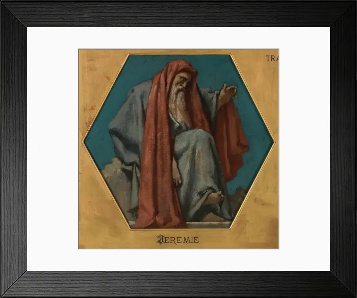 Framed Print : Esquisse pour l'église Saint François Xavier : Jérémie, c.1875. Creator: Jules Elie Delaunay Framed Print : Esquisse pour l'église Saint François Xavier : Jérémie, c.1875. Creator: Jules Elie Delaunay