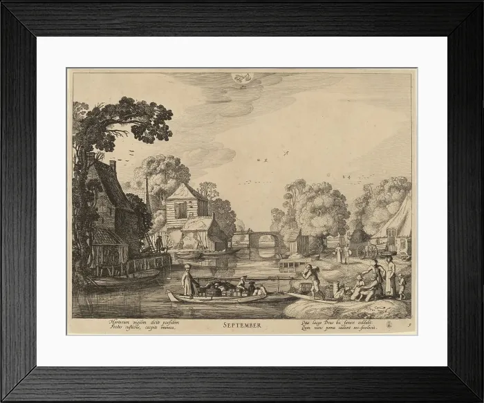 Framed Print : September. Creator: Jan van de Velde II Framed Print : September. Creator: Jan van de Velde II