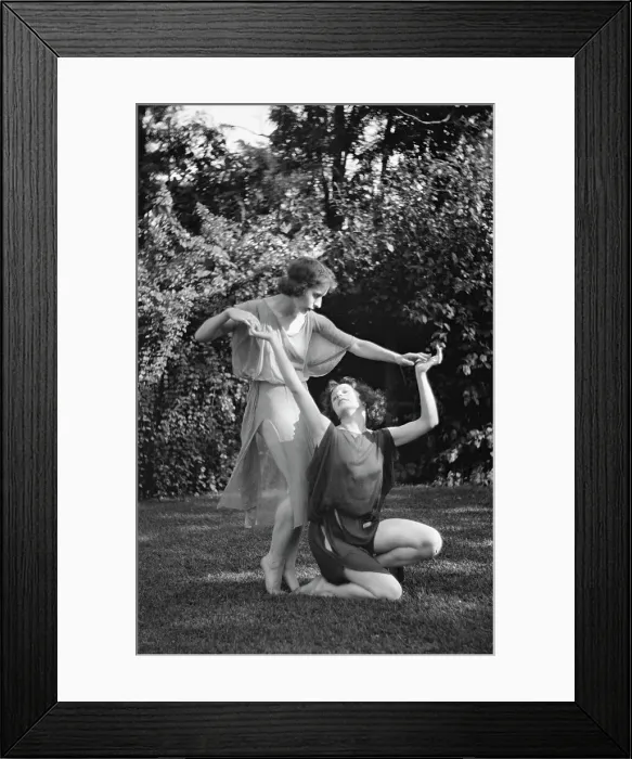 Framed Print : Desha and Leah dancing in Port Washington, 1921 Aug. 21. Creator: Arnold Genthe Framed Print : Desha and Leah dancing in Port Washington, 1921 Aug. 21. Creator: Arnold Genthe