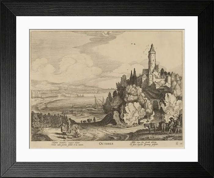 Framed Print : October. Creator: Jan van de Velde II Framed Print : October. Creator: Jan van de Velde II