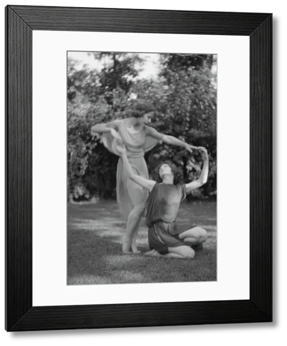 Framed Print : Desha and Leah dancing in Port Washington, 1921 Aug. 21. Creator: Arnold Genthe Framed Print : Desha and Leah dancing in Port Washington, 1921 Aug. 21. Creator: Arnold Genthe