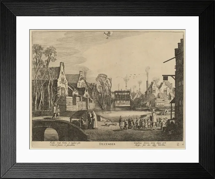 Framed Print : December. Creator: Jan van de Velde II Framed Print : December. Creator: Jan van de Velde II