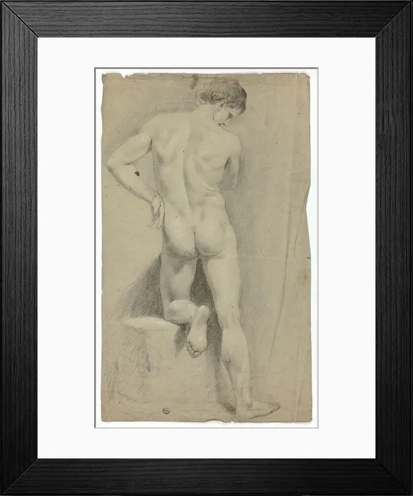 Framed Print : Standing Nude from the Back, n.d. Creator: John Downman Framed Print : Standing Nude from the Back, n.d. Creator: John Downman