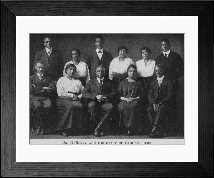 Framed Print : Dr. DeBerry and his staff of paid workers, 1922. Creator: Unknown Framed Print : Dr. DeBerry and his staff of paid workers, 1922. Creator: Unknown