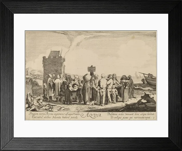 Framed Print : Water. Creator: Jan van de Velde II Framed Print : Water. Creator: Jan van de Velde II