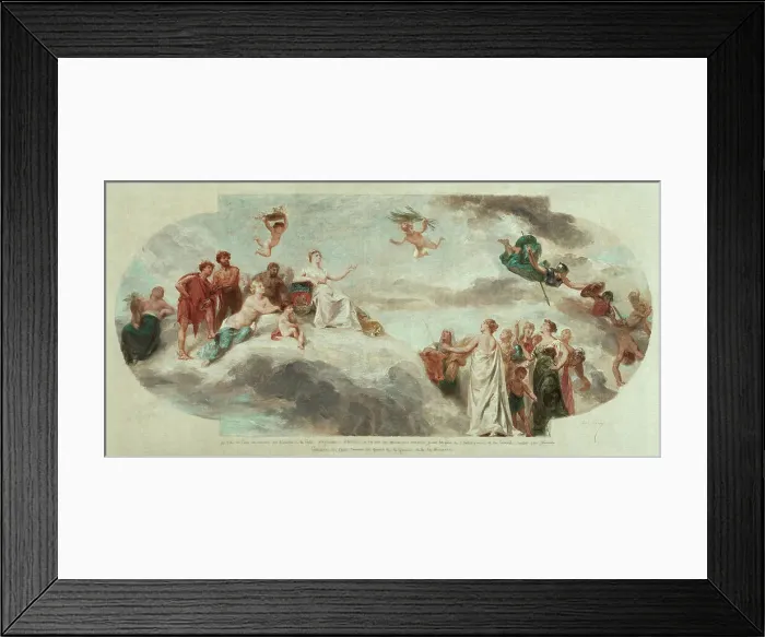 Framed Print : Sketch for reception room in the Hôtel de ville, Paris, 1892. Creator: Achille Louis Joseph Sirouy Framed Print : Sketch for reception room in the Hôtel de ville, Paris, 1892. Creator: Achille Louis Joseph Sirouy