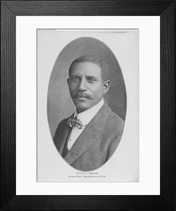 Framed Print : Junius G. Groves; Potato King, Edwardsville, Kans. 1907. Creator: Unknown Framed Print : Junius G. Groves; Potato King, Edwardsville, Kans. 1907. Creator: Unknown