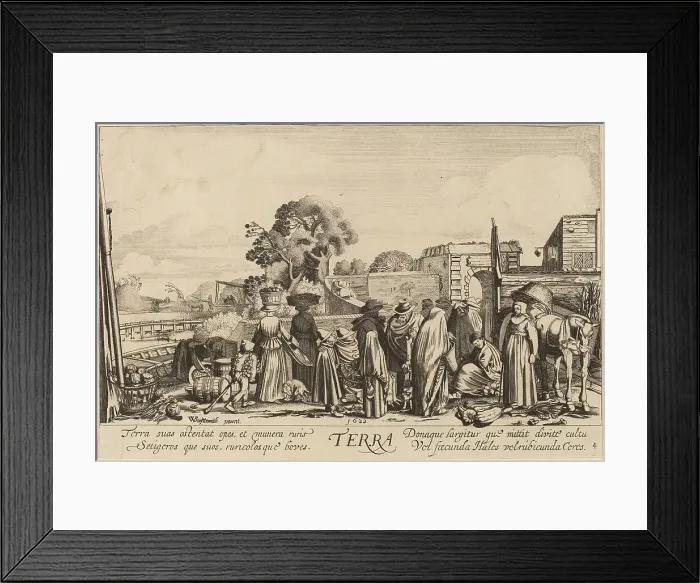 Framed Print : Earth. Creator: Jan van de Velde II Framed Print : Earth. Creator: Jan van de Velde II