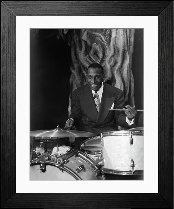 Framed Print : Portrait of Cozy Cole, Ole South, Washington, D.C. 1938. Creator: William Paul Gottlieb Framed Print : Portrait of Cozy Cole, Ole South, Washington, D.C. 1938. Creator: William Paul Gottlieb