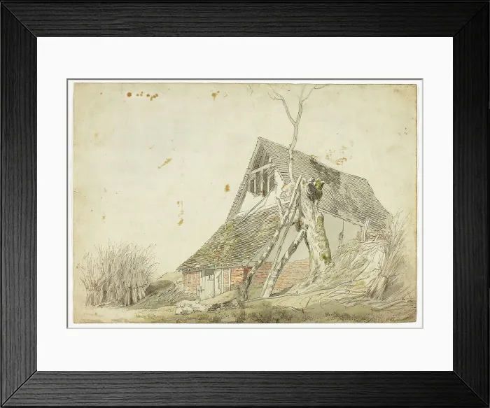 Framed Print : Farm House in Ruins, n.d. Creator: Michael Angelo Rooker Framed Print : Farm House in Ruins, n.d. Creator: Michael Angelo Rooker