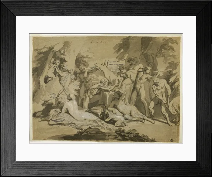 Framed Print : Drunken Silenus Satyr and Nymphs, n.d Framed Print : Drunken Silenus Satyr and Nymphs, n.d