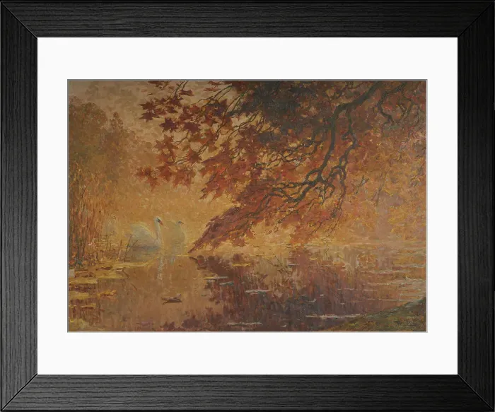 Framed Print : L'heure blonde, automne au lac Saint James, before 1911. Creator: Pierre Montezin Framed Print : L'heure blonde, automne au lac Saint James, before 1911. Creator: Pierre Montezin