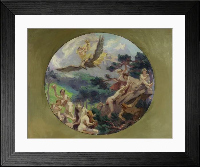 Framed Print : Sketch for the dining room of the Hôtel de Ville in Paris: Ambrosia, c.1891-1892. Creator: Victor Emile Prouve Framed Print : Sketch for the dining room of the Hôtel de Ville in Paris: Ambrosia, c.1891-1892. Creator: Victor Emile Prouve