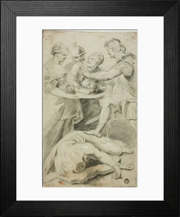 Framed Print : Herodias Receiving the Head of Saint John the Baptist, n.d Framed Print : Herodias Receiving the Head of Saint John the Baptist, n.d