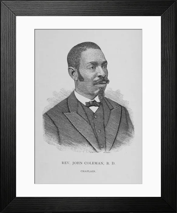 Framed Print : Rev. John Coleman, B. D. Chaplain, 1888. Creator: Unknown Framed Print : Rev. John Coleman, B. D. Chaplain, 1888. Creator: Unknown