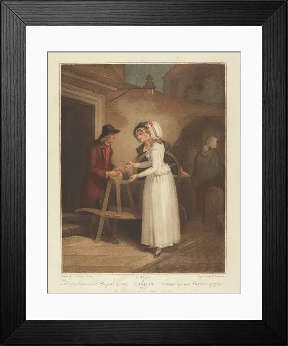 Framed Print : Knives, Scissors and Razors to Grind, published 1795. Creator: Giovanni Vendramini Framed Print : Knives, Scissors and Razors to Grind, published 1795. Creator: Giovanni Vendramini